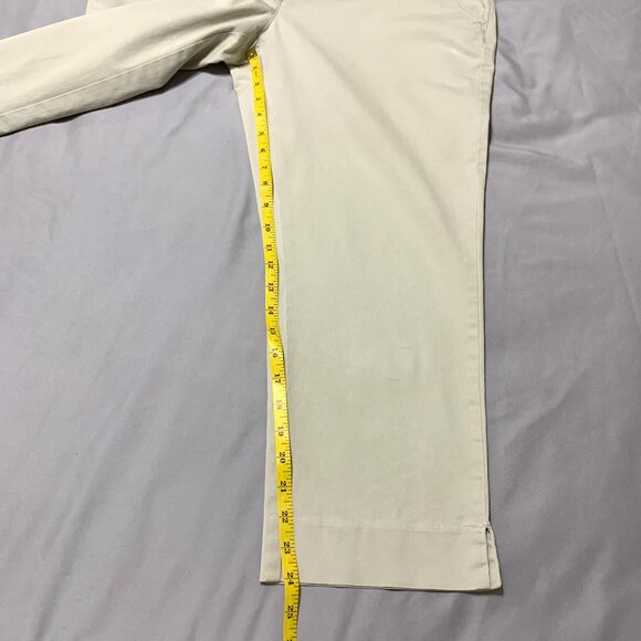 Tommy Hilfiger Khakis/Chinos Beige Women Size 12 Ankle Slit Hem 2 Front Pockets - Picture 5 of 11